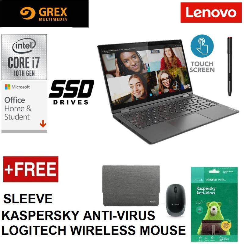 LENOVO YOGA C640-13IML 81UE0015MJ / 81UE002GMJ TOUCH LAPTOP (I7-10510U,8GB DDR4,512GB SSD,13.3 FULL-HD,HD GRAPHICS 620,WIN10 HOME) FREE PREMIUM SLEEVE + LOGITECH WIRELESS MOUSE + KASPSKY ANTI-VIRUS PRE-INSTALLED OFFICE H&S Malaysia
