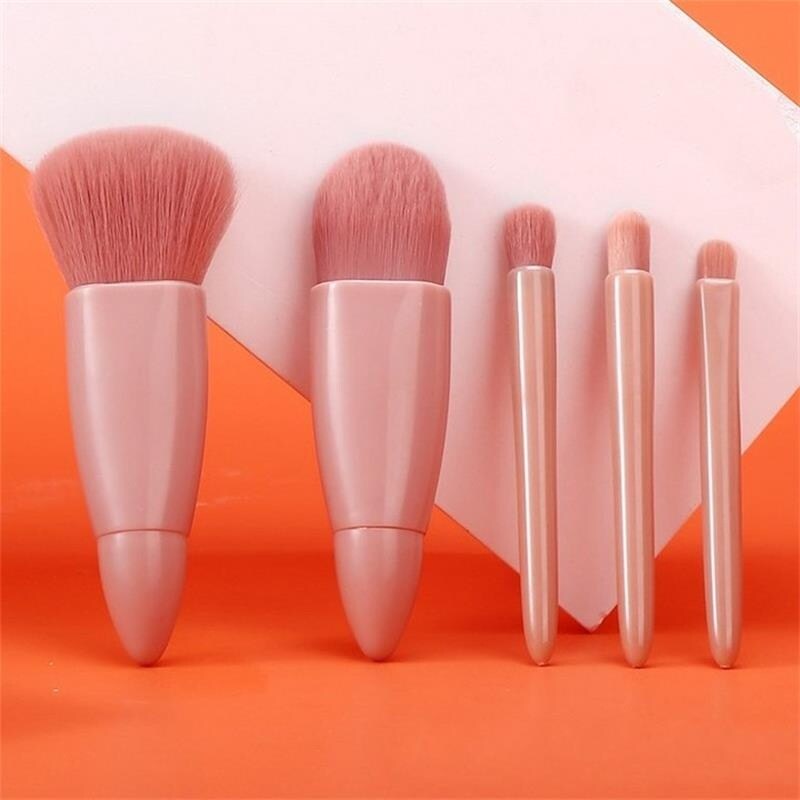 5Pcs Professional Makeup Brush Sets with Mirror Box / Conical Handle Premium Synthetic  Make up Brushes / Makeup Brushes Kits For Applying Foundation Powder Concealers Eyeliner Eyebrow Eye Shadows / Daily Basic Cosmetic tools