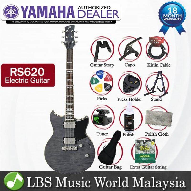 Yamaha RS620 Flame Maple Top HH Pickup Electric Guitar Burnt Charcoal with Gig Bag (RS 620) Malaysia