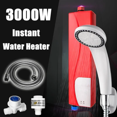 3KW Bathroom Tankless Mini Instant Electric Water Heater Hot Kit Shower