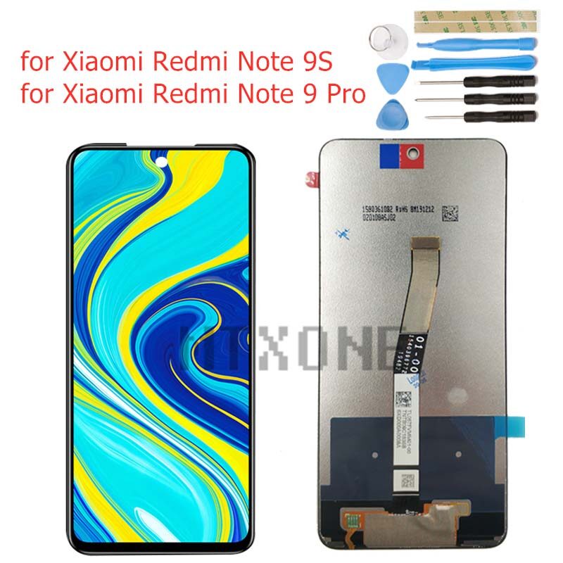 6.67 for Xiaomi Redmi Note 9S/ Note 9 Pro LCD Display Screen Touch Digitizer Assembly LCD Display 10 Touch Spare Repair Parts