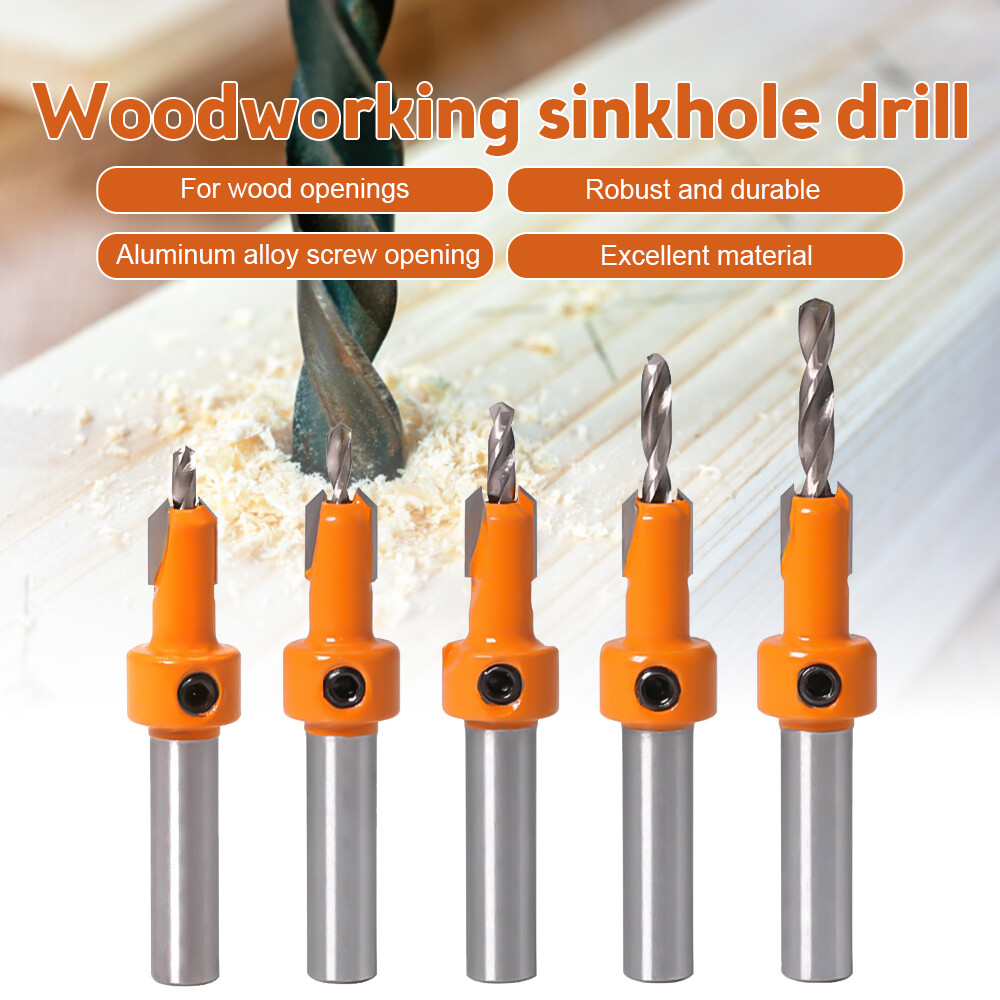 VOKTTA Mũi Khoan Mũi Khoan Mũi Vát Góc 8Mm Mũi Vát Góc Làm Mộc Để Gia Công Gỗ Nhựa Và Khoan Lỗ