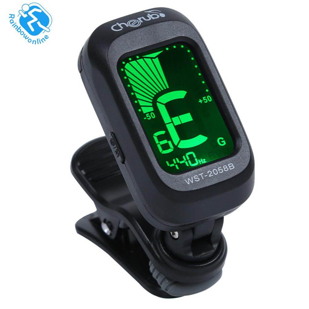 Guitar Tuner Violin Ukulele Bass Clip-on LCD Tuner Musical Instrument Parts