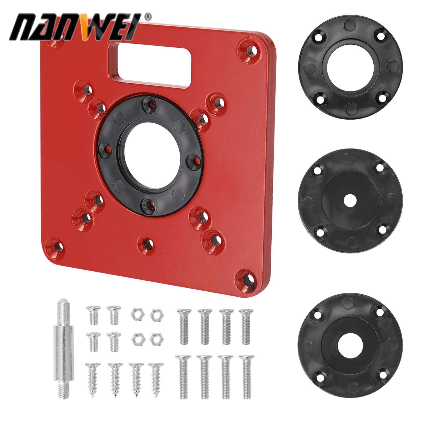 NANWEI Multifunctional Router Table Insert Plate Woodworking Benches Aluminium Wood Router Trimmer Models Engraving Machine