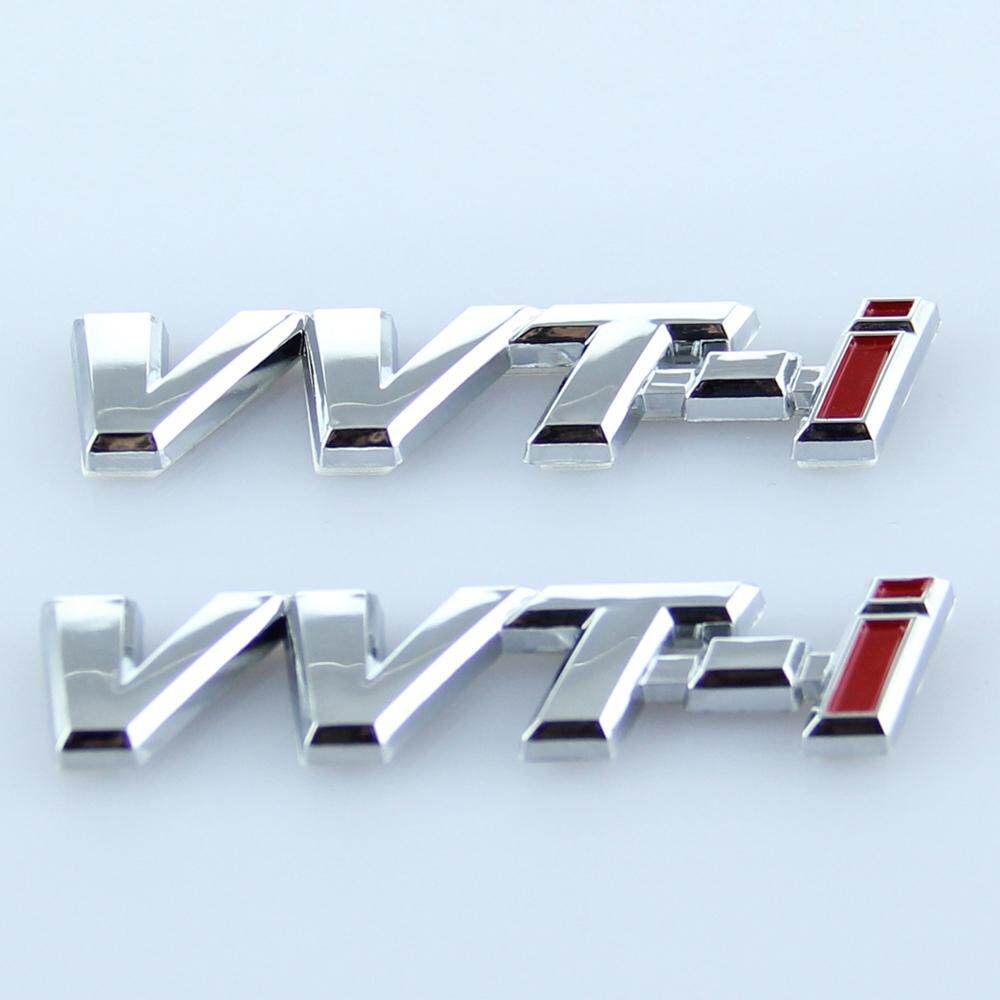 2pcs 73×19mm VVT-i Silver letter emblem sticker for toyota VVTI Rear logo trunk badge Car body side sticker