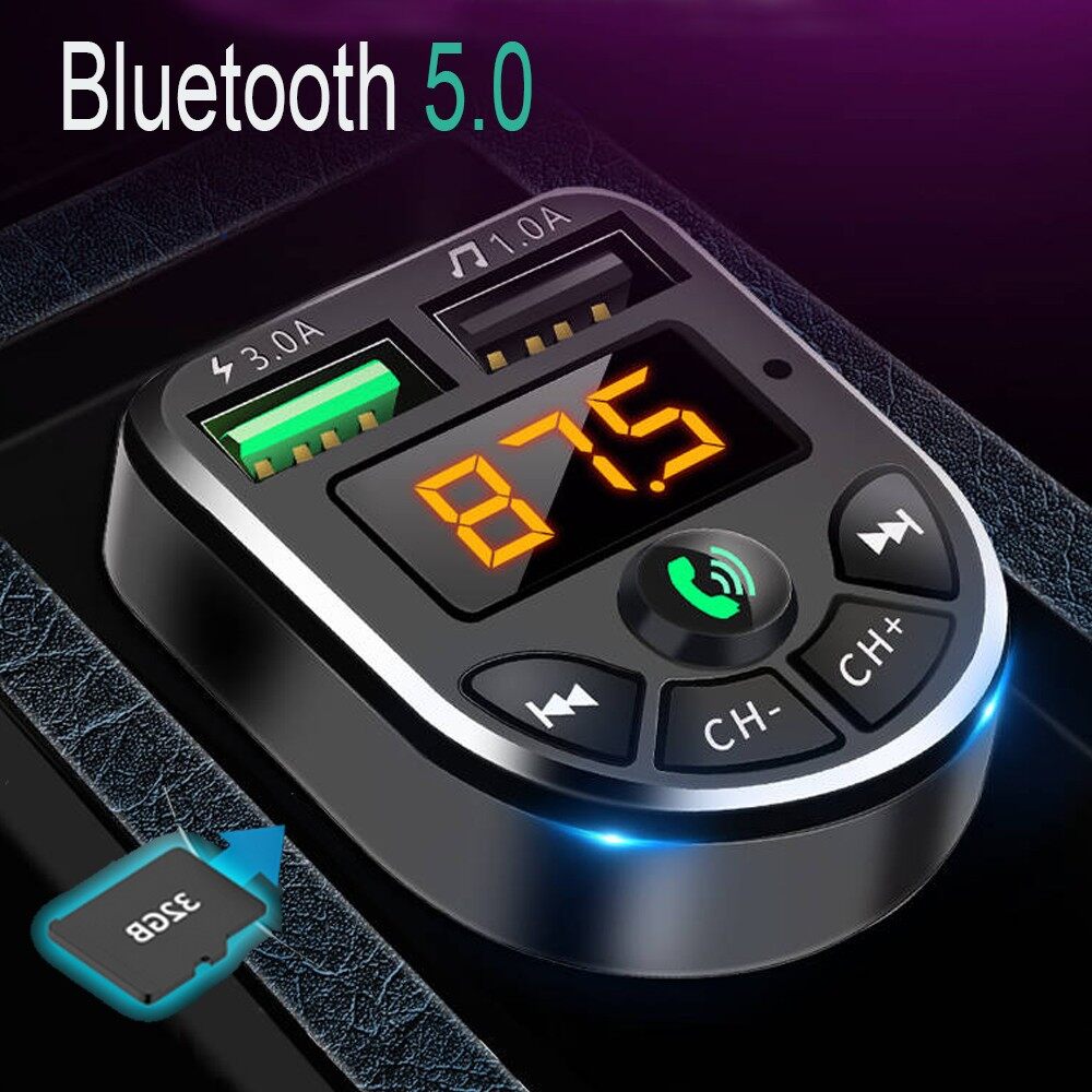 Bluetooth 5.0 Car Bluetooth MP3 player 3.1A Audio receiver Wireless Dual USB