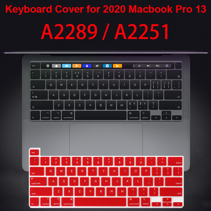 Thái Ngôn Ngữ In Ấn Bảo Vệ Bàn Phím Cho 2020 MacBook Pro 13 A2289 A2251 MacBook Pro 16 A2141 Vỏ Bọc Bàn Phím