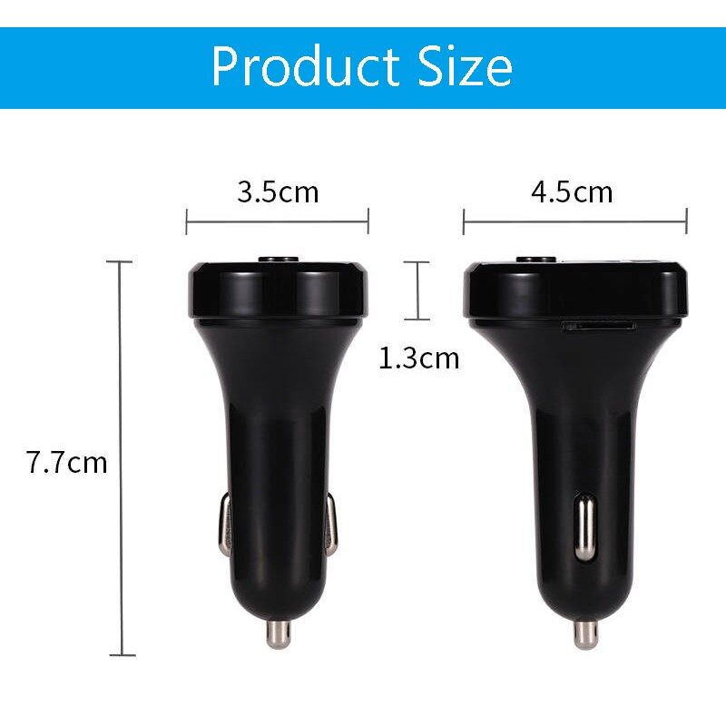 Bluetooth 5.0 Car Bluetooth MP3 player 3.1A Audio receiver Wireless Dual USB