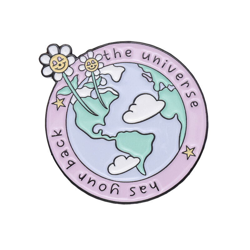Ghim Cài Huy Hiệu Save The Planet Tráng Men