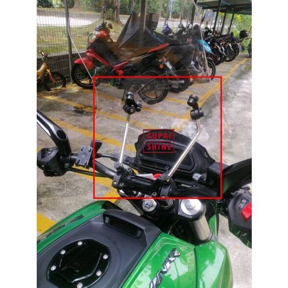 【XPS】Universal Windscreen Bracket holder 7/8" 22mm Standard Handlebar Windshield Mount Clamp Black