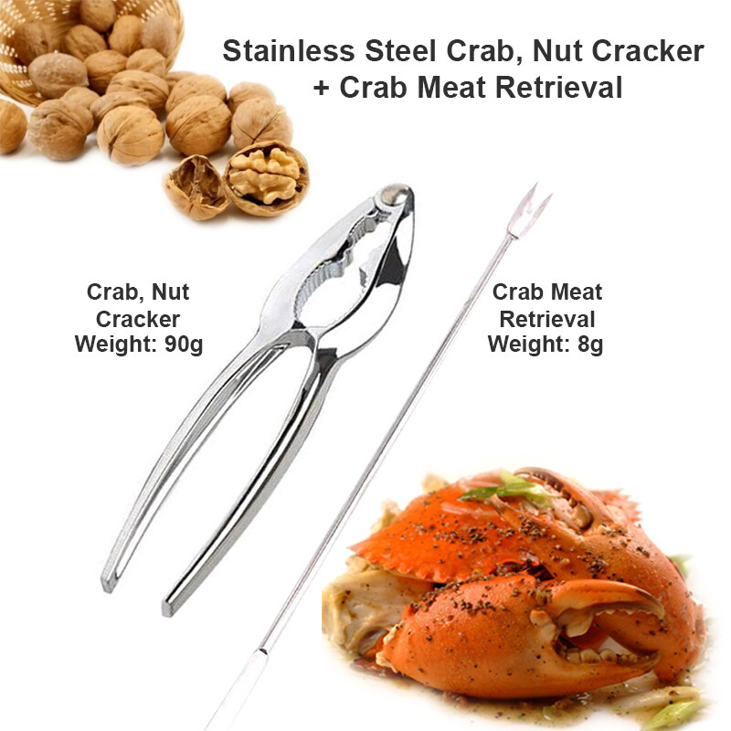 Stainless Steel Crab Cracker, Nut Cracker, Seafood Tool, Lobster Plier