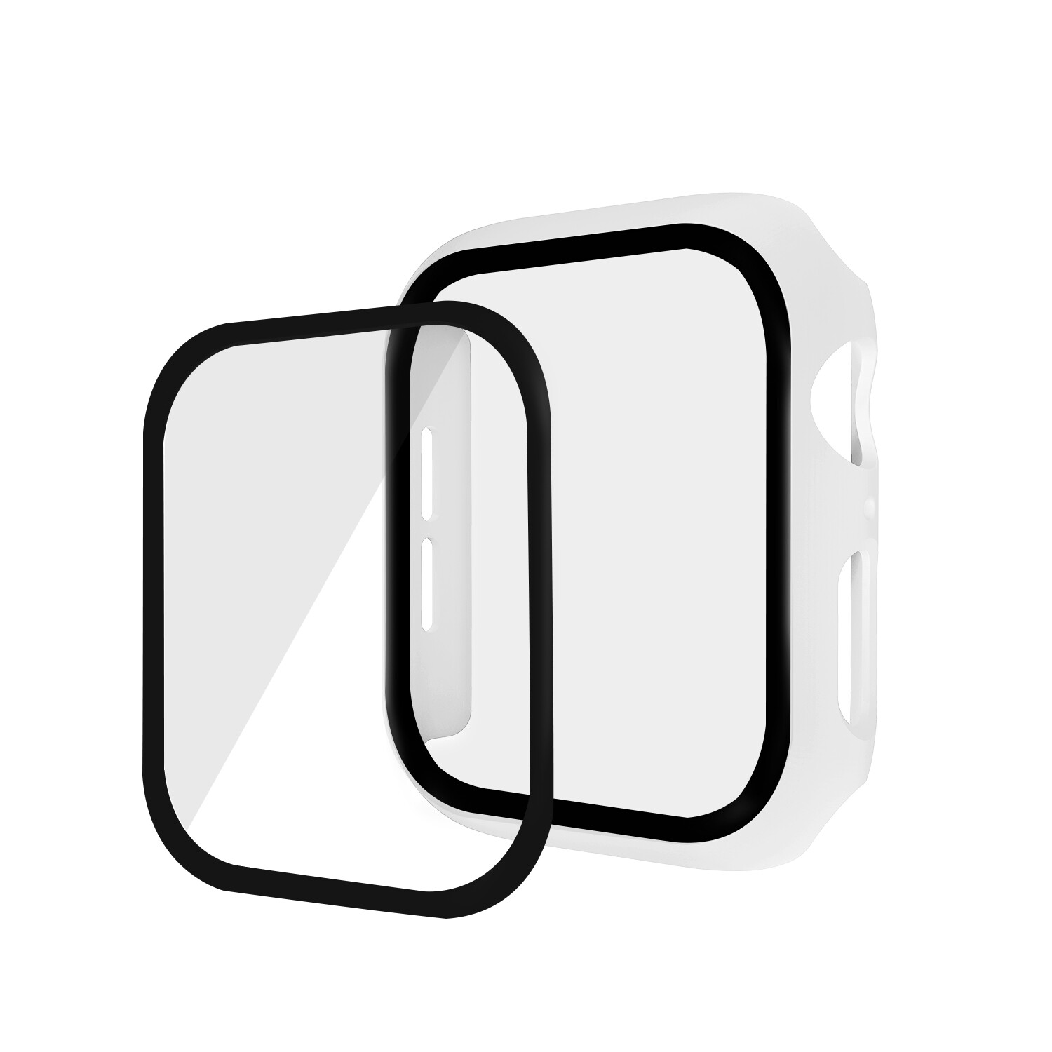 For Apple Watch Series 38mm 42mm 40mm 44mm Ultra Thin Hard PC Case Tempered Glass Screen Protector Protective Cover