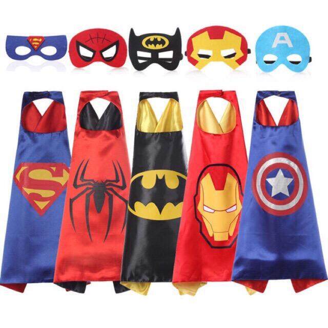 Kids Superhero Costume Cape Halloween Party toys for girls