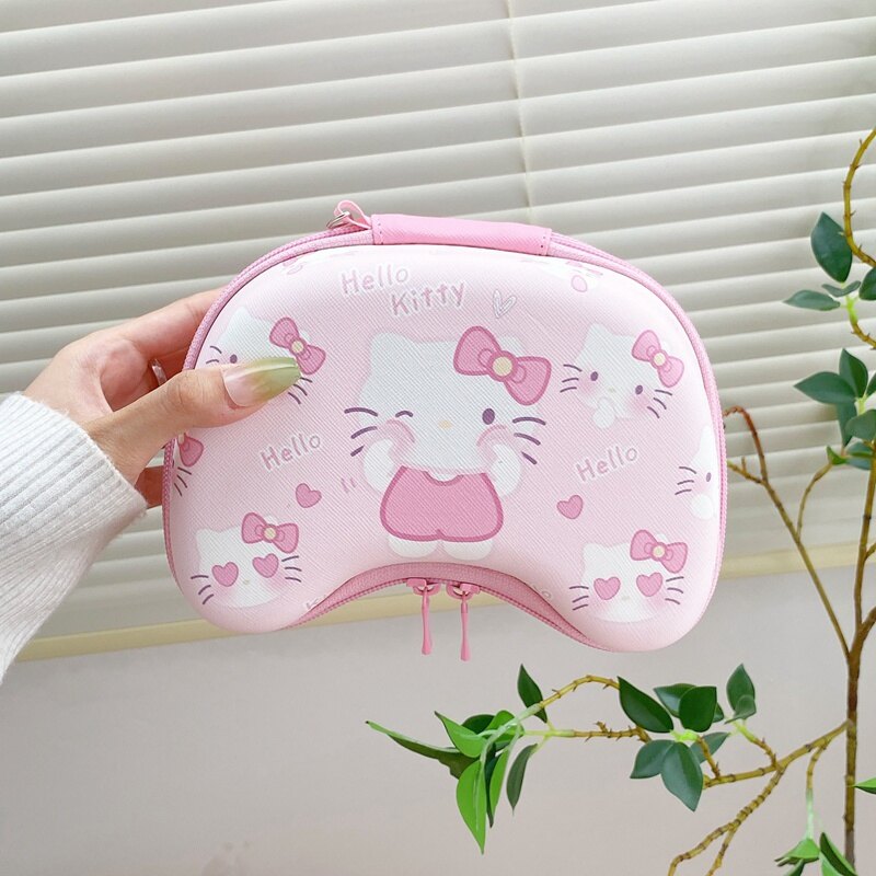 Cute Cartoon Storage Bag for Nintendo Switch Pro Handle Zipper Anti-drop Protective Case Game Accessories