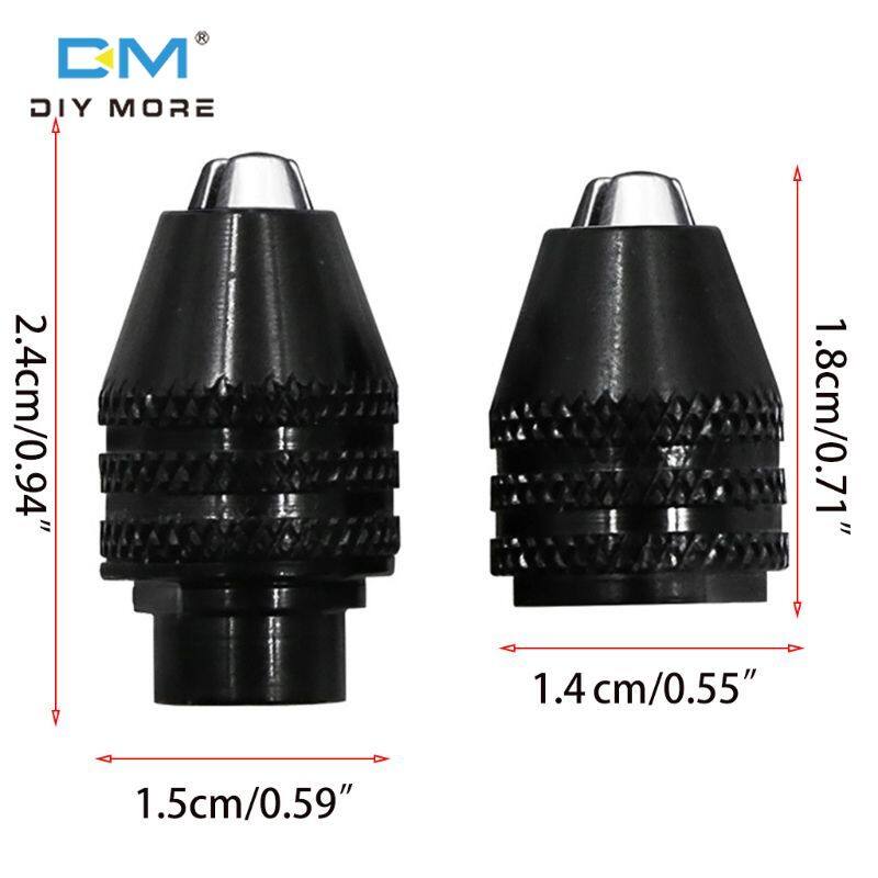 diymore 2 Cái Mâm Cặp Khoan Không Chìa M7/M8 Đa Năng Mini Cho Dụng Cụ Xoay Mâm Cặp Khoan Ba Hàm Thay Đổi Nhanh M8x0, 75