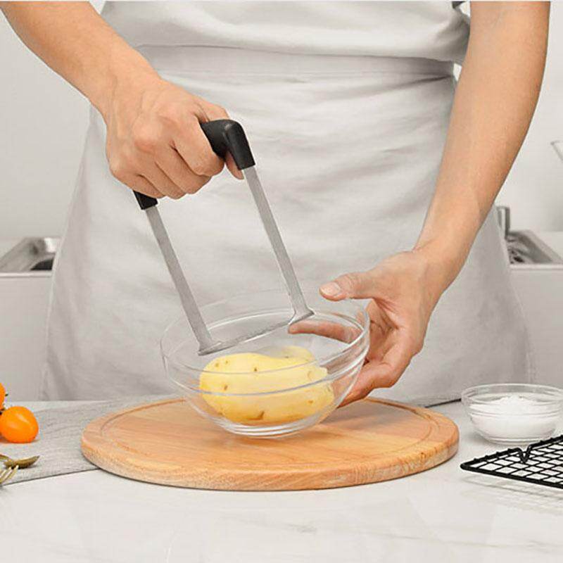 Hand Press Potato Masher Ricer Smooth Mashed Potatoes Crusher Fruit Vegetable Kitchen Gadgets Stainless Steel