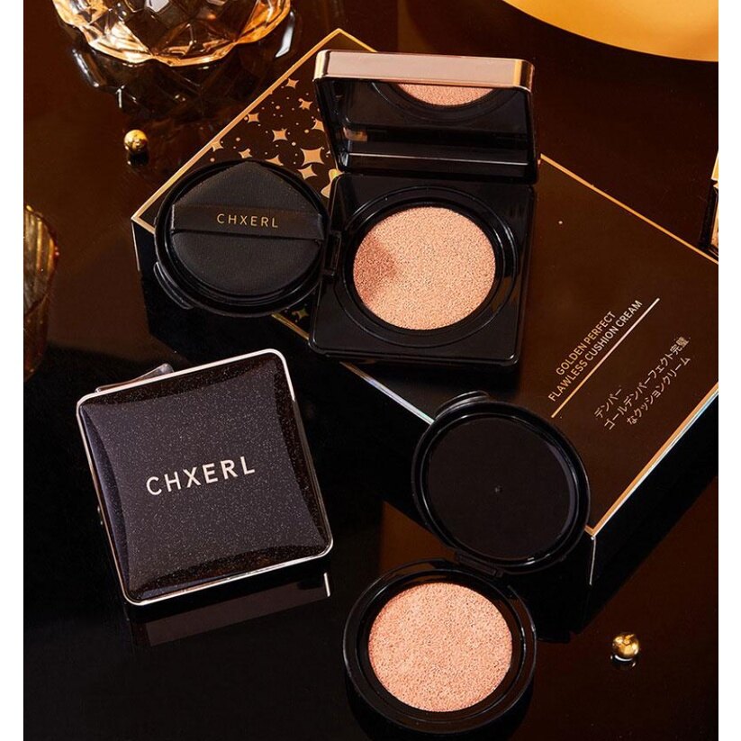 Genuine【CHXERL Flawless Phấn Nén Bb Cream Dạng Nén 】Phấn Phủ Cc Kem Nền Dạng Lỏng Kem Che Khuyết Điểm Lỏng Làm Sáng Trang Trọng Gói + Gói Thay Thế