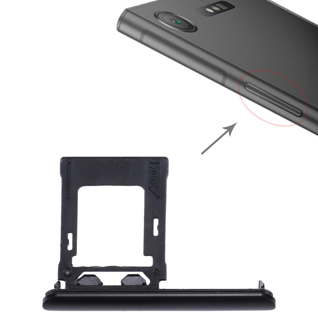 Sim / micro sd card tray, double tray for sony xperia xz1