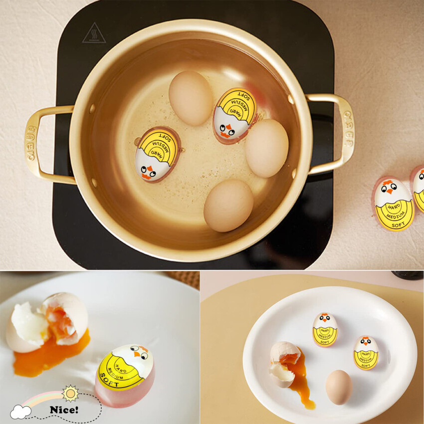 Egg Timer Color-Changing For Boiling Eggs Soft Hard Boiled Egg Perfectly Every Time No BPA Safe Easy-To-Read And Fun No More Guesswork