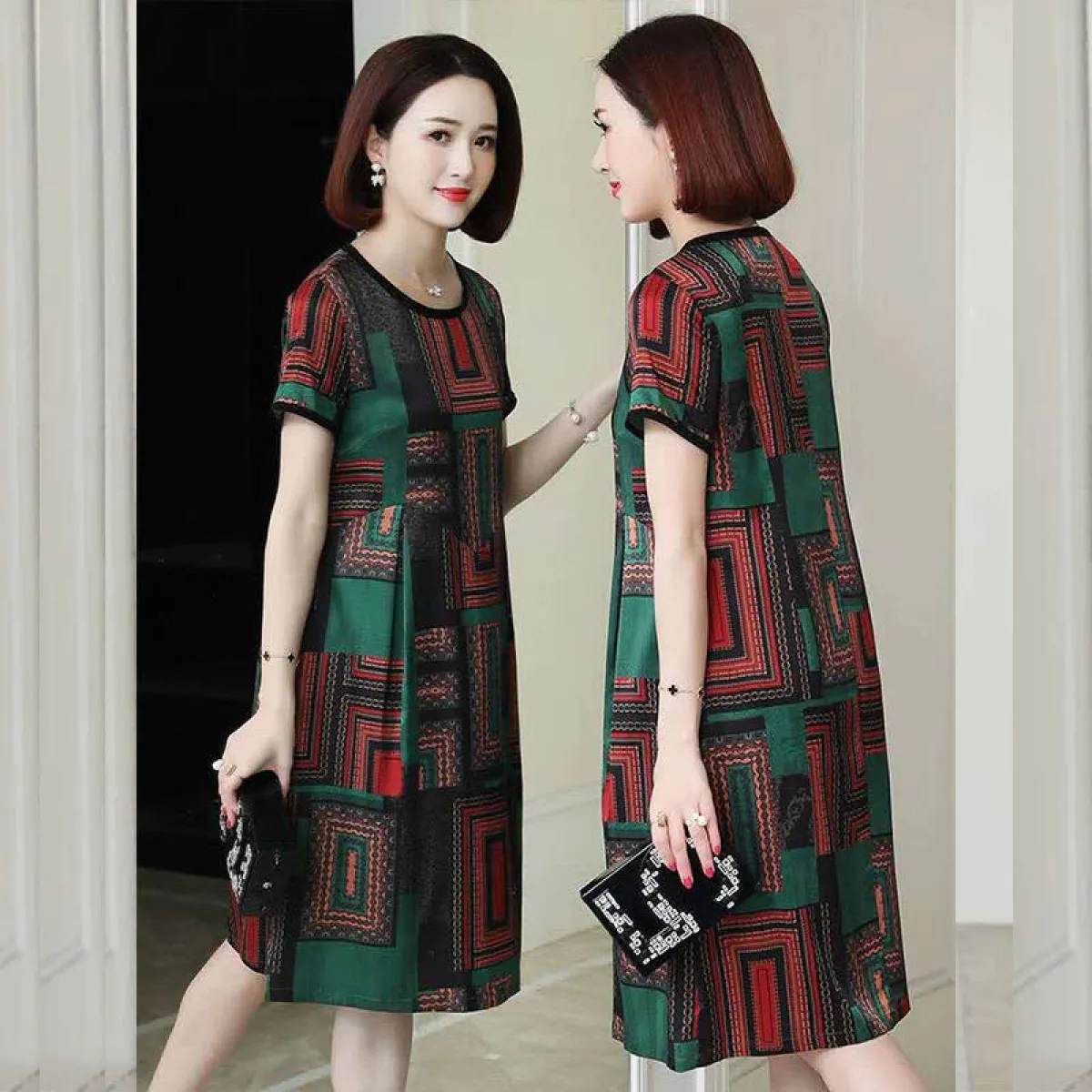 a line mid length dresses