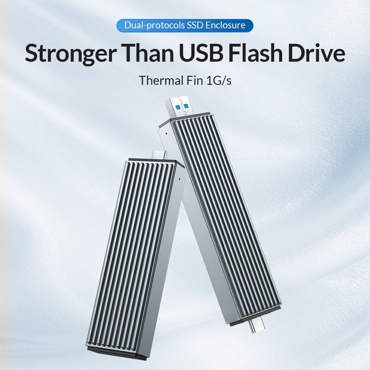 ORICO 2 Trong 1 USB A Type-C Giao Diện Kép M.2 Vỏ Đựng Ổ SSD Hỗ Trợ M2 NVMe M Key SATA NGFF M & B Key Ổ Cứng SSD Với Tấm Làm Mát