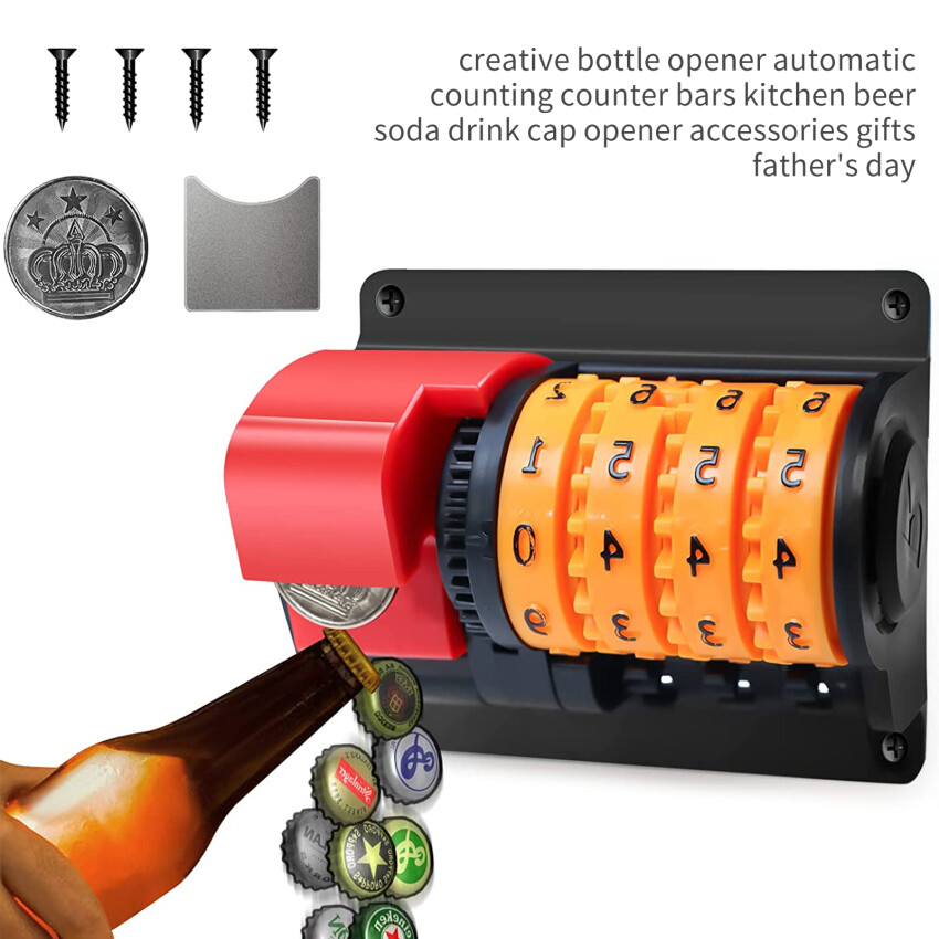 Creative Bottle Opener Automatic Counting Counter Bars Kitchen Beer Soda Drink Cap Opener Accessories Gifts Father'S Day