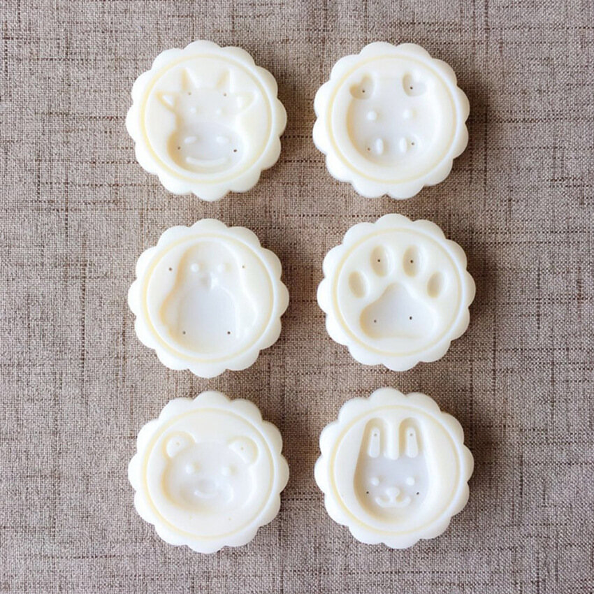Mooncake Mould Moon Cake Decoration Mold with 10pcs Stamps Baking DIY Tool