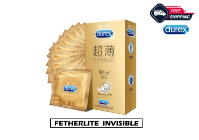 Durex Fetherlite Gold Invisible Feel Condom For Men 12pcs Kondom Lelaki