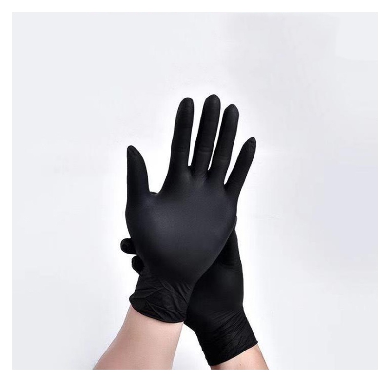 【A NEW】 100Pack/150gPowder Free Black Nitrile Gloves Household Tool Garden/Barber/Makeup Disposable Work