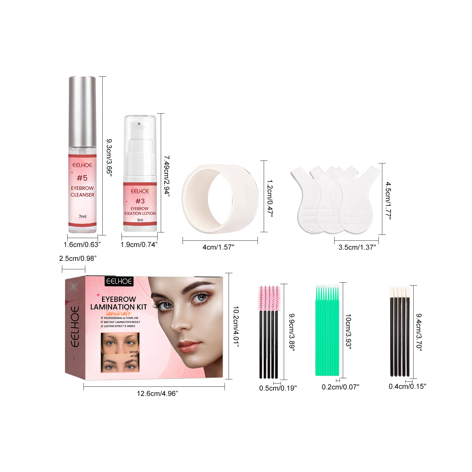 Eelhoe Eyebrow Lamination Kit Professional Brow Lamination Tools For Women Girls Bushy Big Eyes Hot Eyelashes Set DIY Eye Brow Lifting Kit