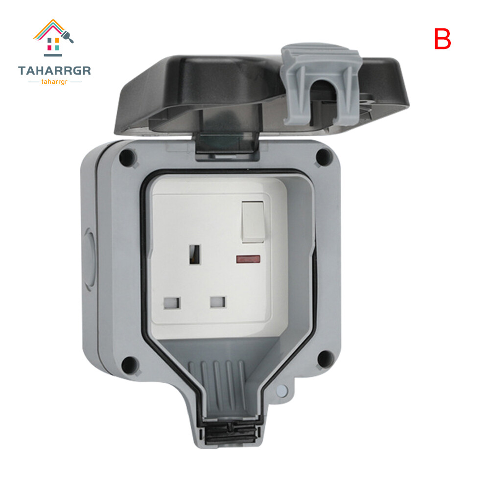 Outdoor Waterproof Socket IP66 Rainstorm-proof Charging Socket Rainproof Splash-proof Outdoor Power Outlet