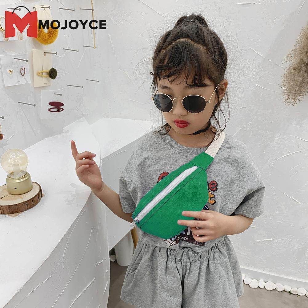 MOJOYCE Children Fanny Pack Women Korean Chic Mini Girls Canvas Casual Chest Purse Kids Waist Belt Purse