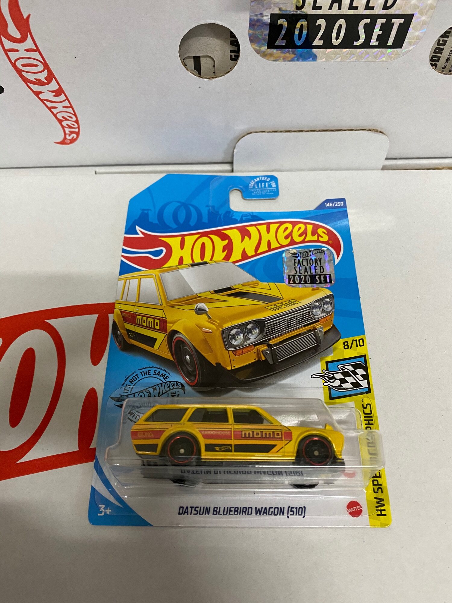 Hotwheels Datsun 510 Wagon Kmart Yellow Momo Factory Sealed 2020