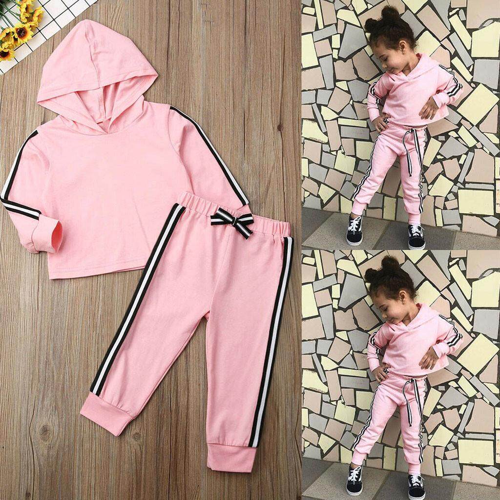 Baby Boy Girl Outfits Long Sleeve Pullover Shirt Tops Pants Trousers Clothes