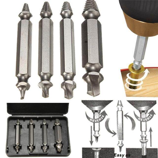 4 Chiếc Bộ Dẫn Hướng Mũi Khoan Tháo Vít Hư Hỏng Dụng Cụ Tháo Vít Tháo Ốc Vít Tháo Nhanh
