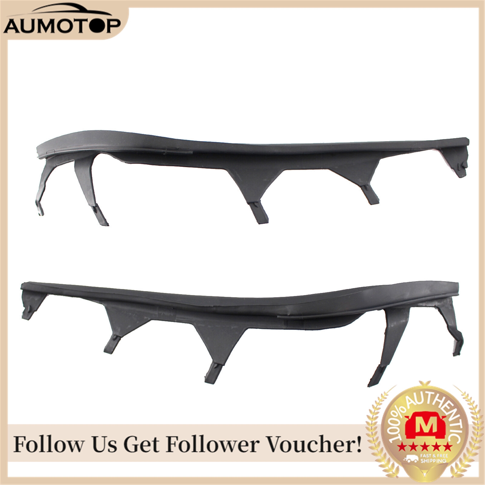 Left & right one pair upper headlight cover strips replacement for bmw 3 series e46 02-05