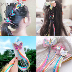 Tóc kẹp đầy màu sắc unicorn dành cho bé gái thích hợp thắt tóc cột tóc đuôi ngựa FINE TOO
