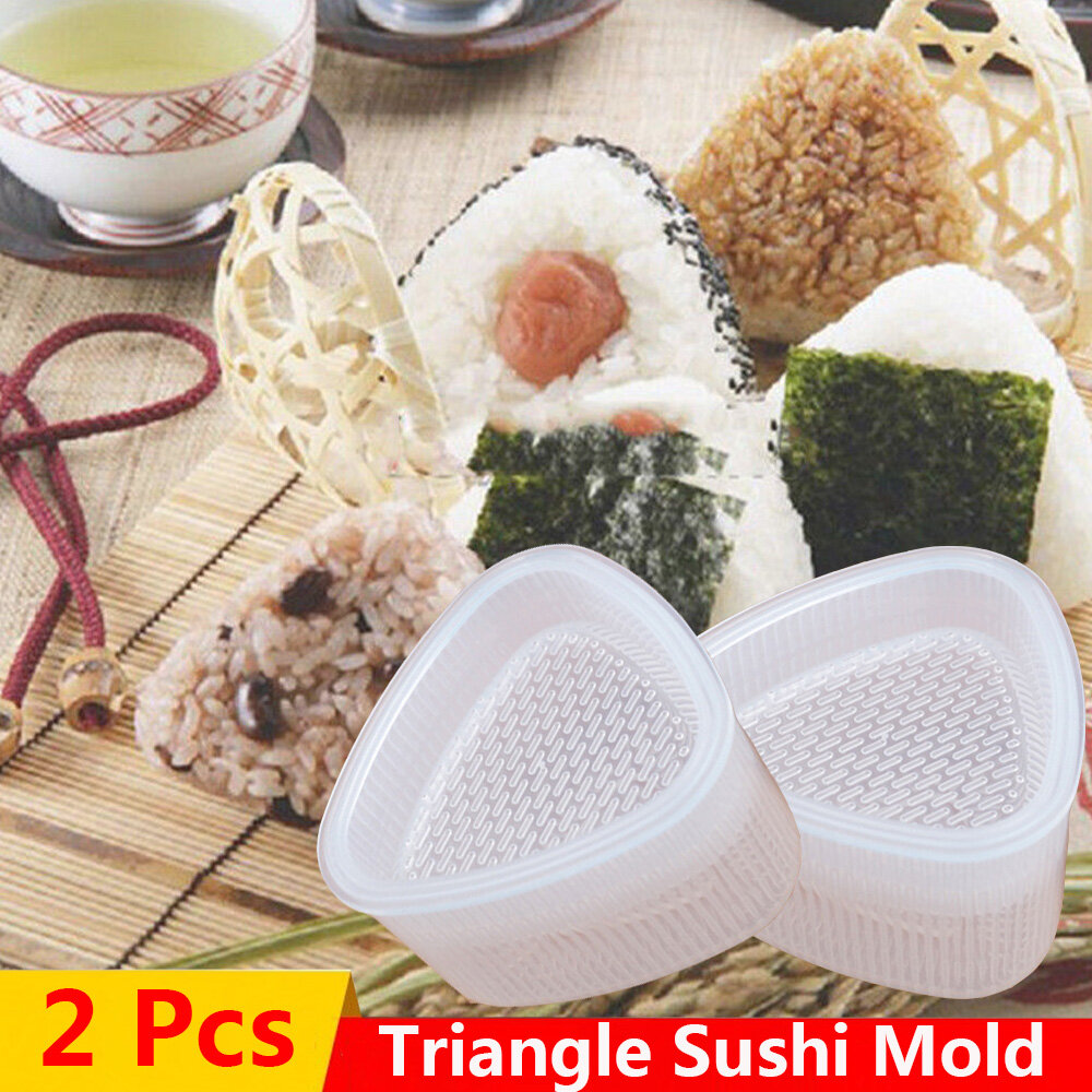 [YESPERY] 2Pcs Triangle Sushi Mold DIY Sushi Mold Onigiri Rice Ball Food Press Triangular Sushi Maker Mold Sushi Kit Japanese Kitchen Bento Accessories #1