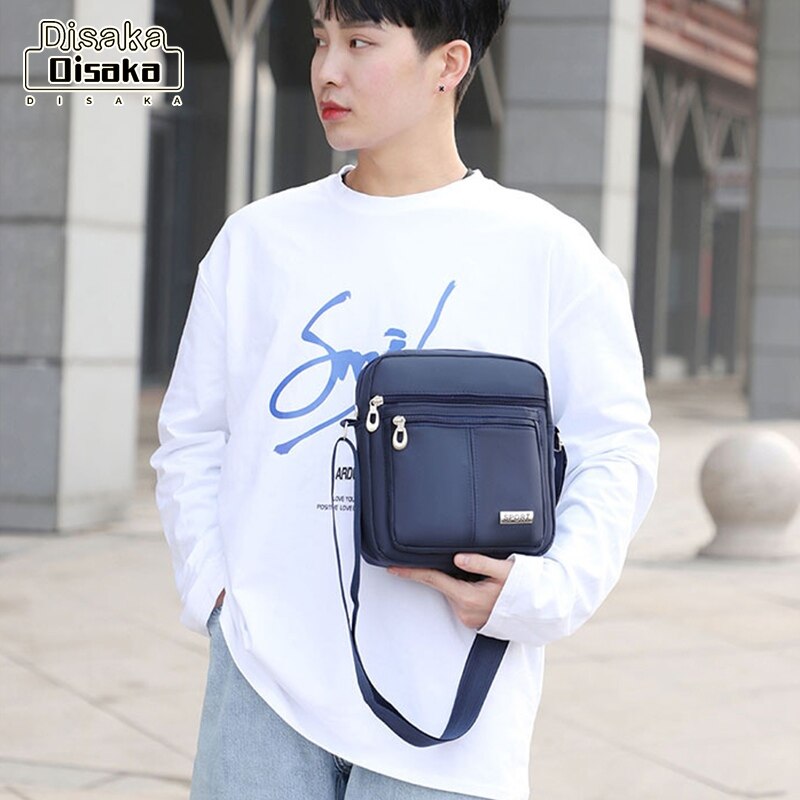 Disaka Men's Korean casual waterproof Oxford cloth bag travel business shoulder bag