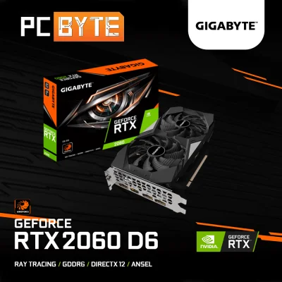 GIGABYTE GeForce RTX 2060 D6 6G GDDR6 GRAPHIC CARD