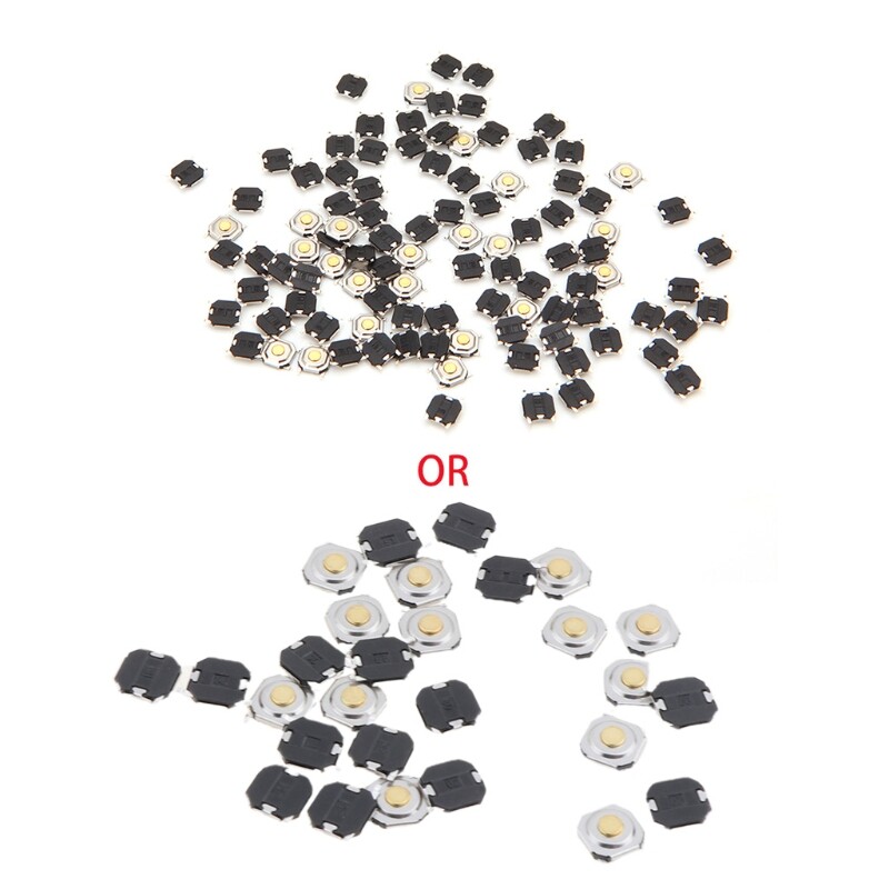 [Hot Sale] 100 x Waterproof Microswitch Tactile Tact Push Button Switch Momentary SMD 4 Pin