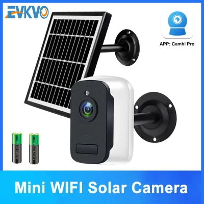 EVKVO Camhi PRO Battery-included Low power consumption H.265 Solar IP Camera WIFI 3MP Smart AI Humanoid detection PIR Alarm Outdoor Battery Camera Wireless Surveillance Cam CCTV