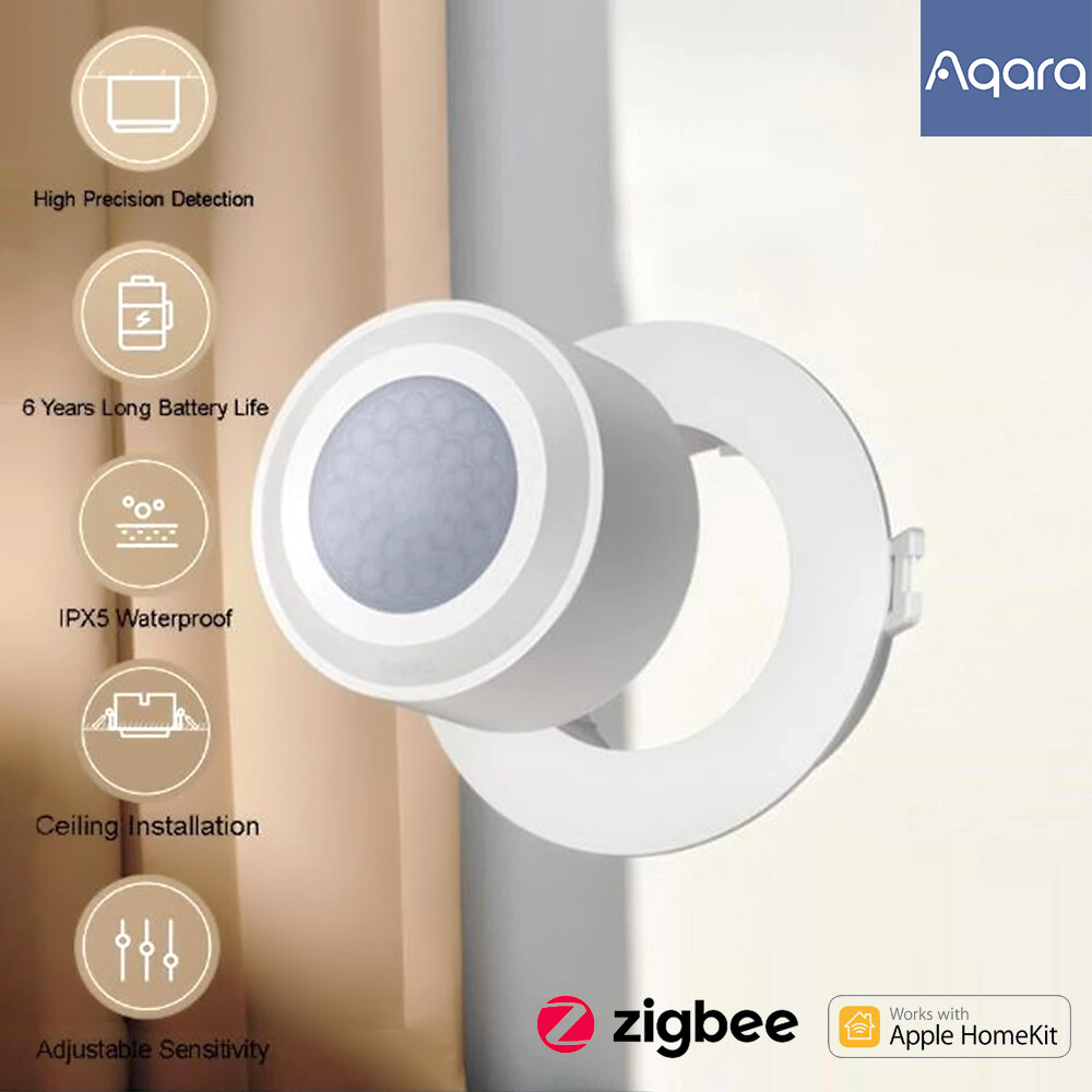 KKmoon Aqara High Precision Human Body Sensor Motion Sensor Zigbee 3.0 Wireless Smart Movement IPX5 Waterproof Smart home