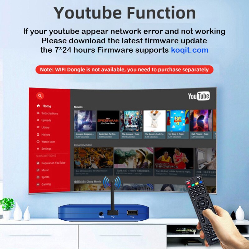 KOQIT Bộ Giải Mã Vệ Tinh 5G Mini K1 Bộ Thu Truyền Hình Vệ Tinh Bộ Tìm Thụ Thể Meecast DVB S2 Từ Xa Thông Dụng Internet Youtube T2-MI