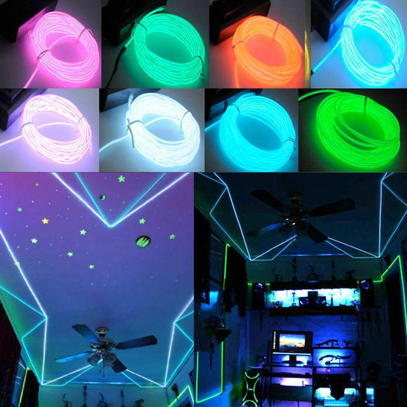 【TaroBall】EL Dây Đèn LED Phát Sáng Dây Đèn LED Chống Nước Dây Đèn Neon Trang Trí Ngày Lễ Trang Trí Xe Hơi Tiệc Tùng