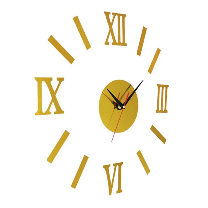 Modern Design Diy 3d Big Wall Stickers Clock Home Decor Quartz Watch Acrylic Mirror Clocks High Quality Genuine Lazada Singapore