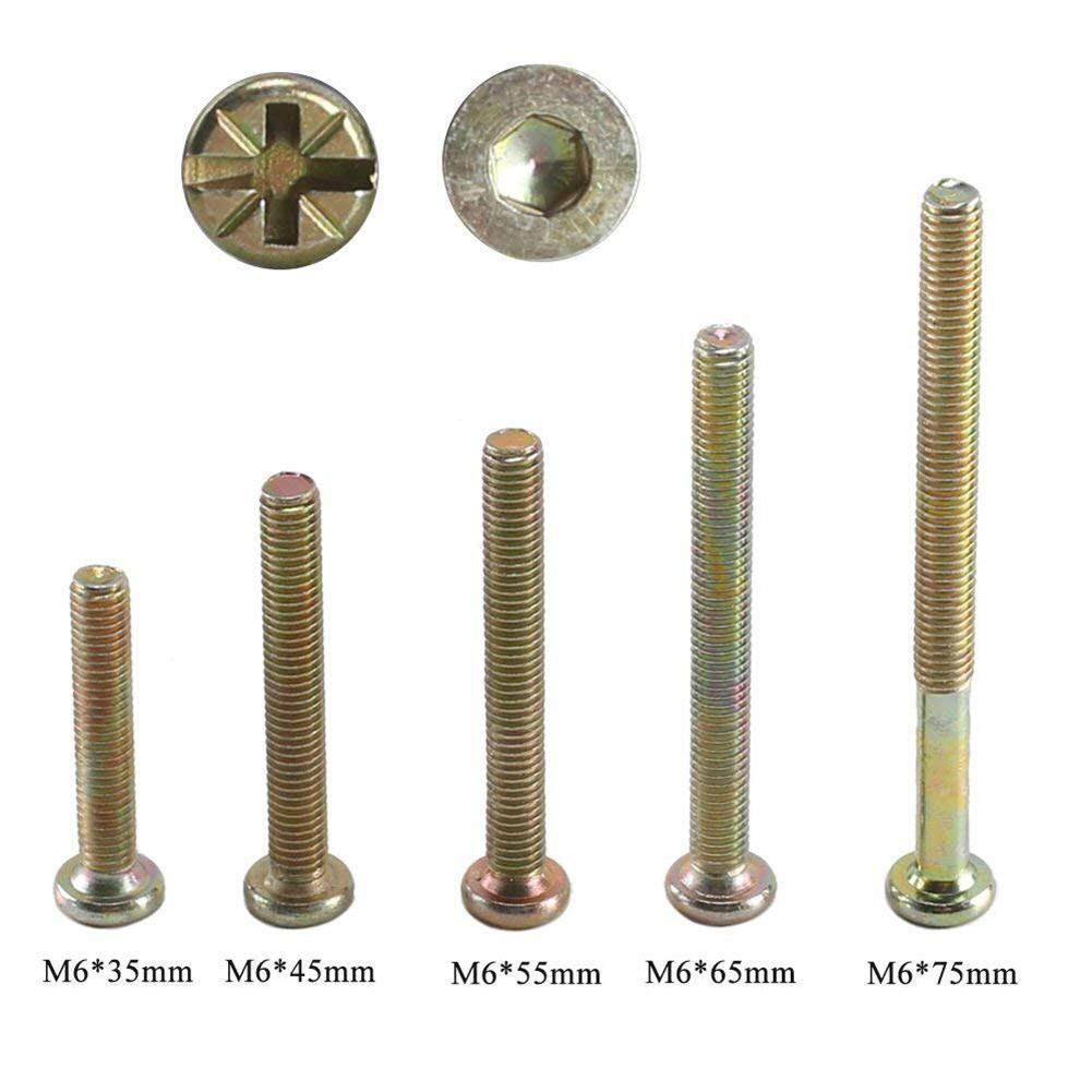 M6 Barrel Bolt Nuts Barrel Bolts Set for for Furniture Cots Beds Crib