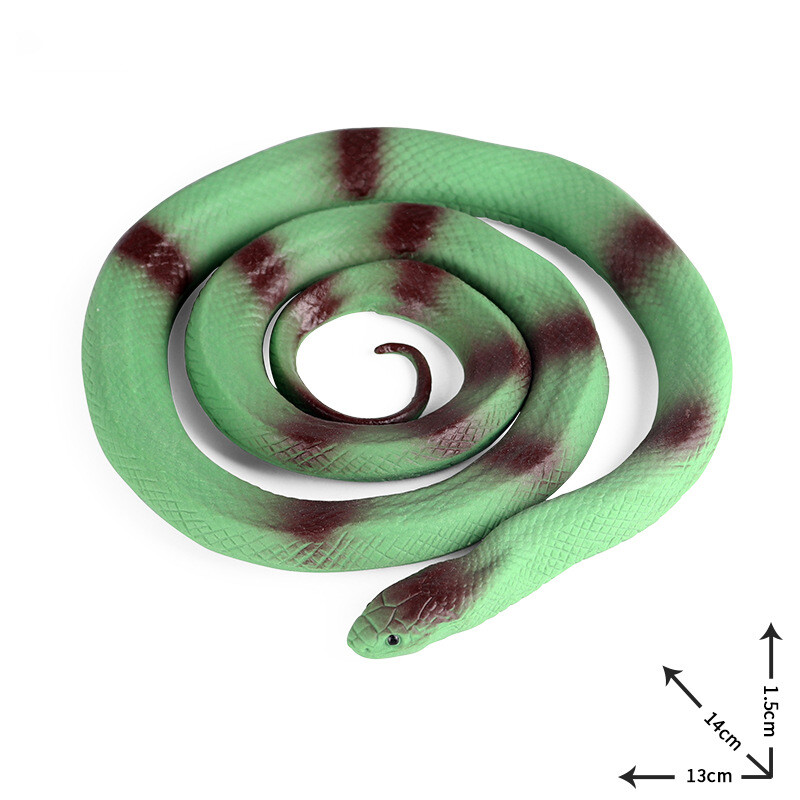 Children's Tricky Toy Amphibian Reptile Soft Glue Scale Snake Python Solid Simulation Snake Model Decoration Ornaments PVC Miniature Collection Toys Educational Kids Toy Toys for Boys Toys for Girls