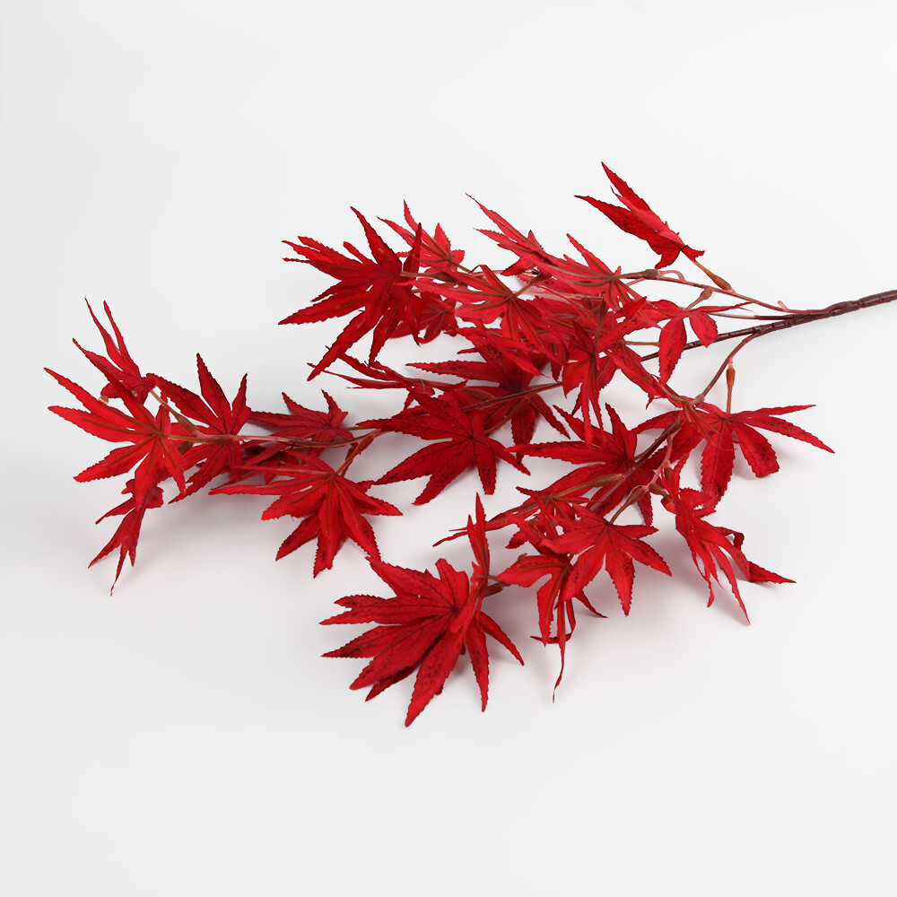 1 Pcs Single Fourpronged maple leaf Artificial Maple Leaf Branch
