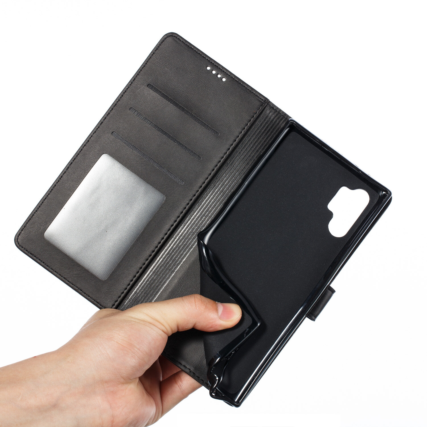 Dành Cho Samsung Galaxy Note 8/Note 9/Note 10/Note 10 Plus Note 10 + Ốp Lật Từ Tính Bao Da Điện Thoại, Có Khe Cắm Thẻ Đứng